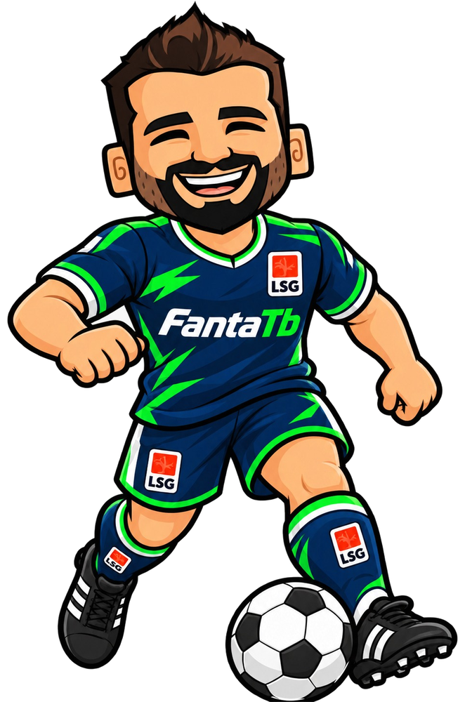 Seconda mascotte FantaTb con la maglia LSG che sorride
